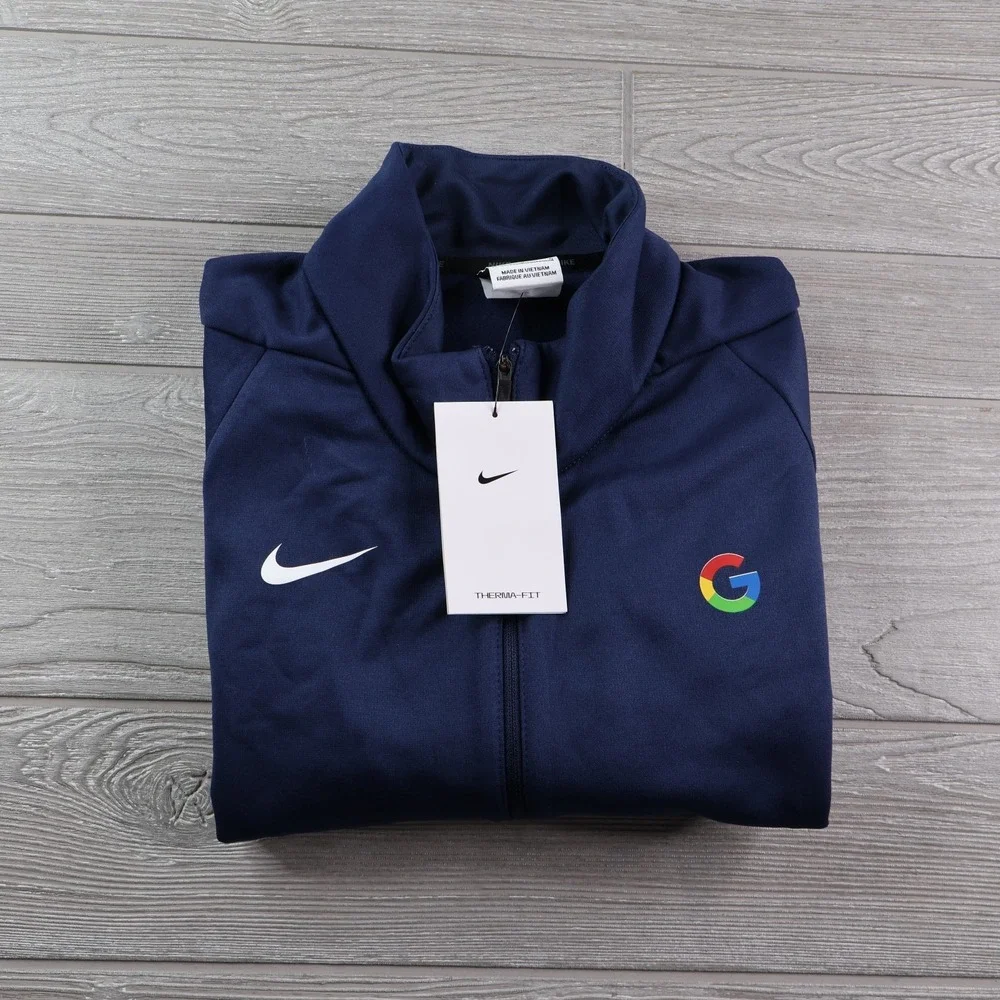 NWT Nike Google Citi Bank 1/4 Zip Pullover Men's L Performance Stretch